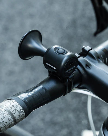 ROCKBROS Bike Bell Electronic Loud Horn ABS 120db Safety Electric Bell IPX4 Speaker Alarm Ring Bicycle Handlebar Warning Bell