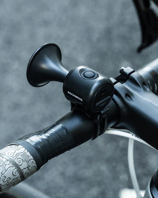 ROCKBROS Bike Bell Electronic Loud Horn ABS 120db Safety Electric Bell IPX4 Speaker Alarm Ring Bicycle Handlebar Warning Bell