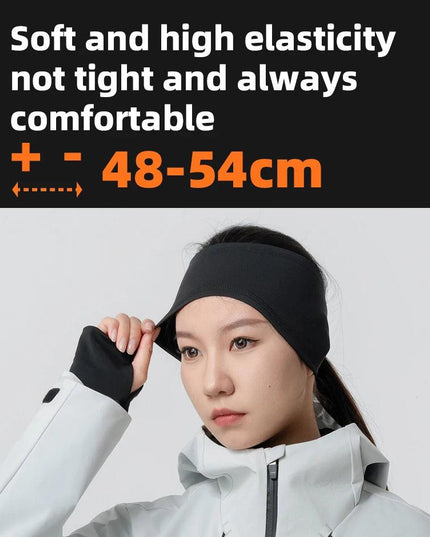 ROCKBROS Fleece Ear Warmer Sports Headband Windproof Warm Headwear Earmuffs Outdoor Riding Skiing Ear Warmers High Elasticity