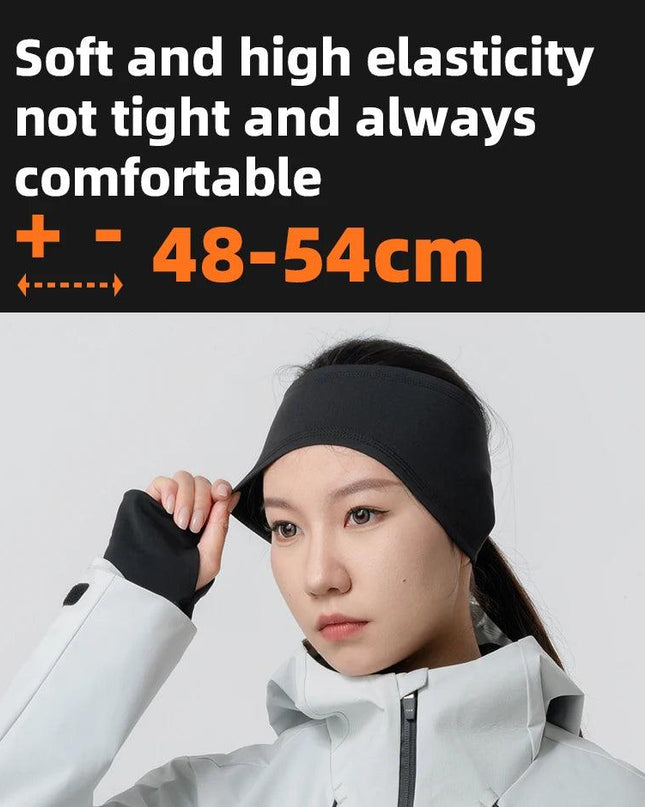 ROCKBROS Fleece Ear Warmer Sports Headband Windproof Warm Headwear Earmuffs Outdoor Riding Skiing Ear Warmers High Elasticity