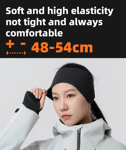 ROCKBROS Fleece Ear Warmer Sports Headband Windproof Warm Headwear Earmuffs Outdoor Riding Skiing Ear Warmers High Elasticity