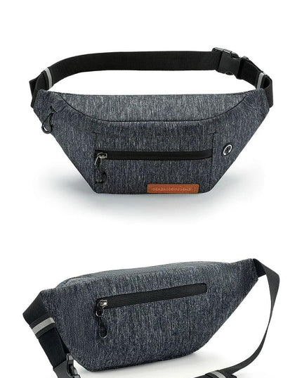 ROCKBROS Cycling Waist Bag 1.5L Multi Compartment Anti-scratch Storage Telephone Chest Bag Headphone Hole Design Bike Accessory