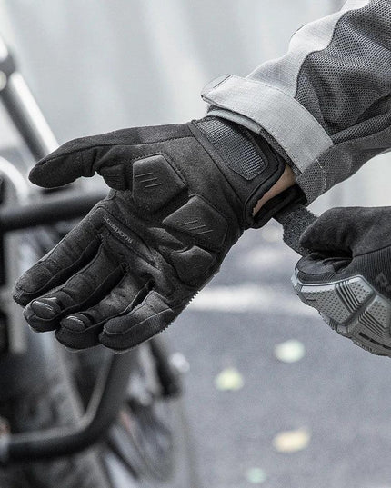 ROCKBROS Tactical Gloves SBR Thickened Pad Cycling Gloves Shockproof Breathable GEL Bike Gloves Winter Warmer Full Finger Sport