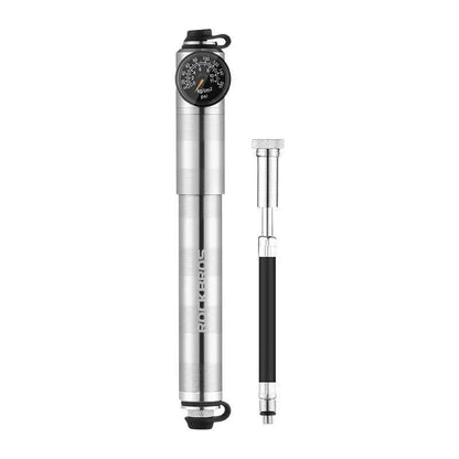 ROCKBROS Bike Pump High Pressure Aluminium Alloy CNC Dustproof Barometer AV/FV Ultralight Portable Inflater Bicycle Accessories