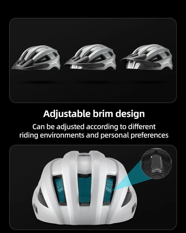 ROCKBROS Ultra-Light Cycling Helmet Taillight Magnetic Goggles Integrated Bicycle Helmet High Quality Protection Mtb Road