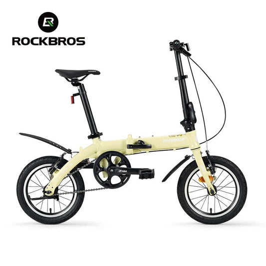 ROCKBROS Portable Folding Bike 14 inch Aluminium Alloy Bike Frame V Brake Lightweight Adult Folding Bicycle