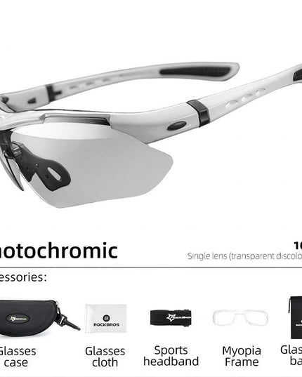 ROCKBROS Cycling Glasses Photochromic Bicycle Sports Sunglasses Men Women UV400 MTB Road Bike Goggles Ultralight Outdoor Eyewear