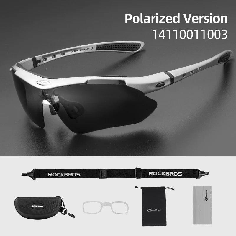 ROCKBROS Polarized Glasses UV Protection Goggles Eyewear Photochromic Bicycle Sunglasses Motorcycle Sports Outdoor Glasses