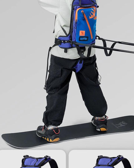 Qunature Ski Bag Children's Ski Training Strap Traction Protection Bag 7L Multi-Part Support Anti-Slip Anti-Falling Kid Ski Pack