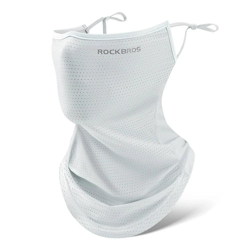 ROCKBROS Summer Ice Silk Mask Anti-UV Quick-drying Face Cover Sunscreen Bandana Breathable Neck Protection Hanging Ear Scarf