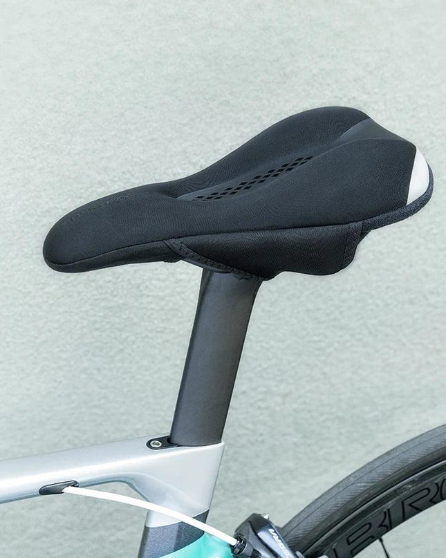 ROCKBROS Bicycle Saddle Cover MTB  With Rear Light Road Bike Seat Saddle Breathable Comfortable Cushion Cycling Saddle Cover