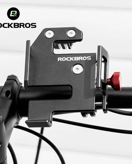 ROCKBROS Bicycle Phone Holder S Clip Ring Holder Aluminum Alloy Anti-Slip for 4.7-7.09inch Phones Moto Motorcycle Stand Bracket