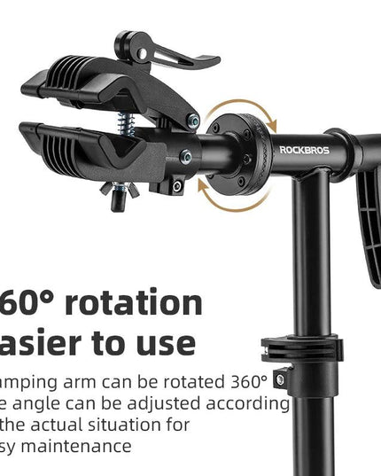 ROCKBROS Bike Repair Rack Desktop Professional Bicycle Wheel Truing Stand 360° Rotation Adjustable Maintenance Storage Stand