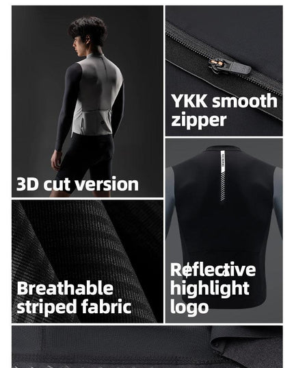 ROCKBROS Cycling Jersey Breathable Long Sleeved Quick Drying With Rear Pocket Bicycle Clothing Non-slip Sweatshirt Cycling Suit