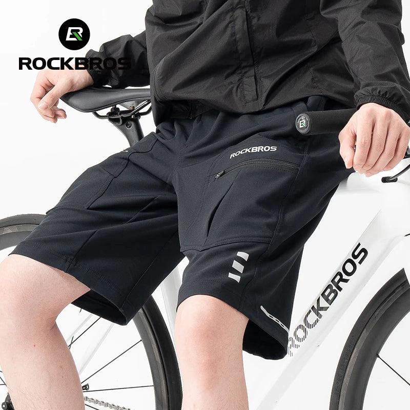 ROCKBROS Running Shorts Unisex Casual Shorts Fashion With Separable Underwear Shorts  Lightweight Outdoor Fishing Short Pants