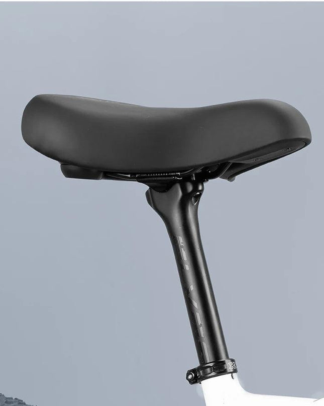 ROCKBROS Bicycle Saddle PVC Leather Comfortable Bike Seat Soft Shock Absorption Oversize Water-Resistant Cycling Cushion