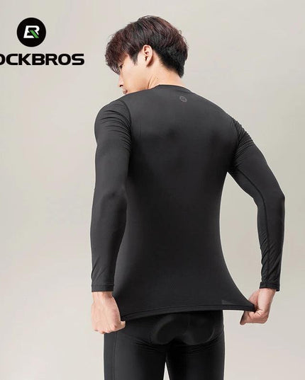 ROCKBROS Winter Jersey Lightweight Fleece Long Sleeve Warm Innerwear Windproof Road Bike Jacket Clothing  Outdoor Hiking Sport