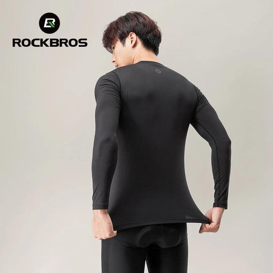 ROCKBROS Winter Jersey Lightweight Fleece Long Sleeve Warm Innerwear Windproof Road Bike Jacket Clothing  Outdoor Hiking Sport