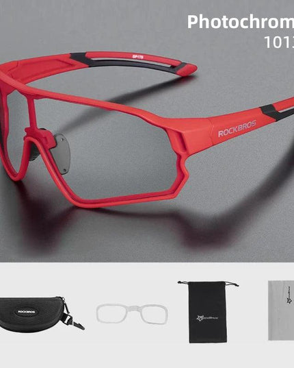 ROCKBROS Photochromic Cycling Glasses Outdoor Sports UV400 Goggles Sunglasses Bicycle Sports Eyewear Running Fishing Glasses