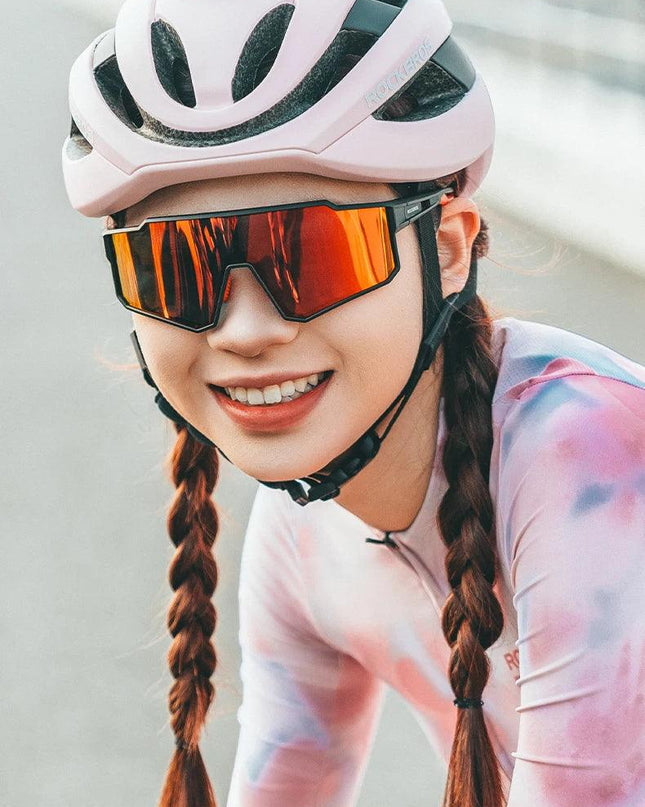 ROCKBROS Polarized Photochromic Glasses Cycling Sunglasses Outdoor Sports UV400 MTB Road Women Men Bicycle Goggles Adjustable