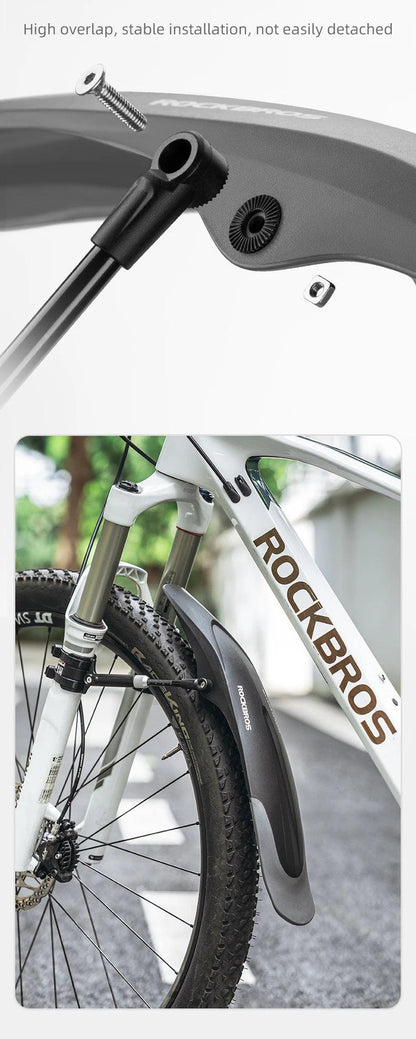 ROCKBROS Mountain Bike Mudguard Widen Quick Release 26-29 Inch  Durable lnnovative Installation Fender Bicycle Accessaries