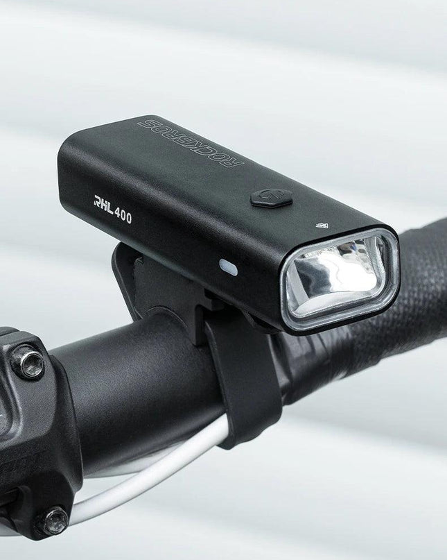 ROCKBROS Bike Light 200/400/600/800LM Type-C Charging Bike Light Front Lamp Headlight Aluminum IPX6 Waterproof Cycling Accessory