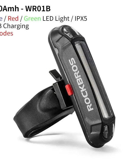 ROCKBROS Bicycle Light Waterproof Bike Taillight LED USB Rechargable Safety Back Light Riding Warning Saddle Bike Rear Light