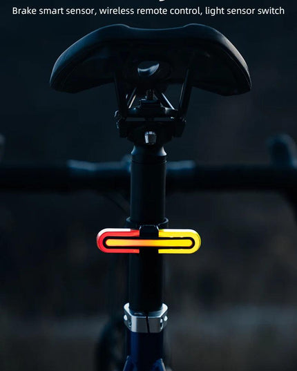 ROCKBROS Bicycle Smart Rear Light Type-C Charging IPX6 Brake Sensor Auto Stop Cycling Taillight Warning Light Bike Accessories