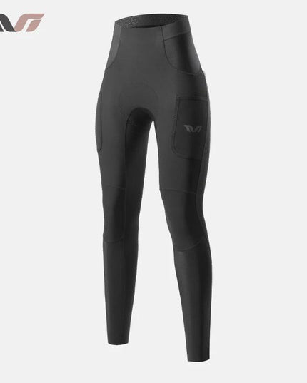 ROCKBROS TVI Series Bicycle Pants Pads Italy Imported Fleece Warm Windproof Tights Leggings High Elasticity Cycling Trousers