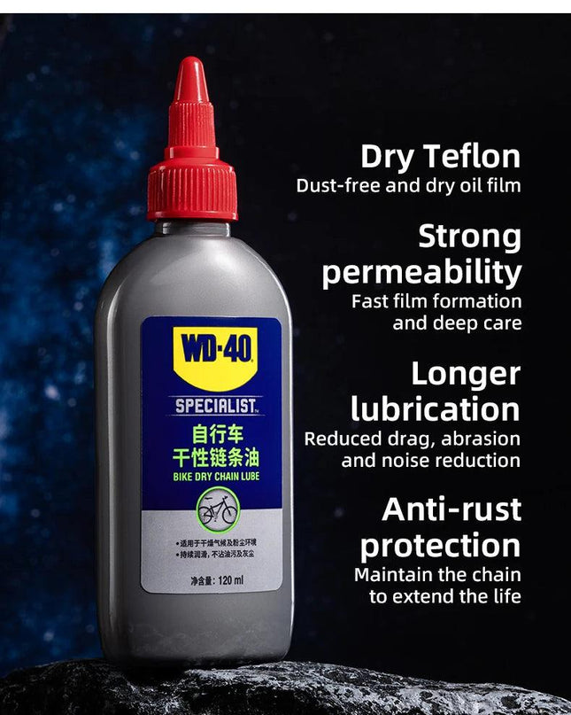 ROCKBROS WD40 120ML Chain Lubricant Dry Lube Chain Oil Long-Lasting Bike Chain Oil Anti-Rust Protection Co-branded Chain Oil