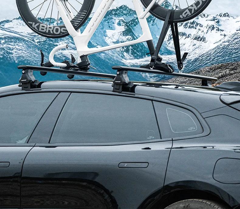 ROCKBROS Portable Bike Bicycle Rack Stand MTB Road Bike Travel Bicycle Roof Racks Carrier Quick Install Inverted Bike Roof Rack