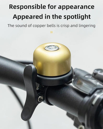 ROCKBROS Bicycle Bell Classical Stainless Bike Bell Loud Horn Cycling Handlebar Bell Portable Alarm Safety Bicycle Accessories