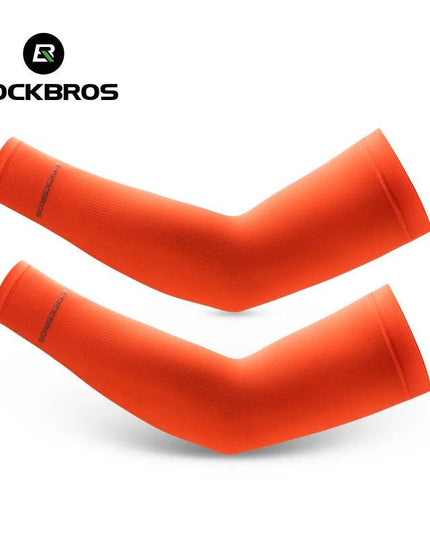 ROCKBROS Ice Fabric Running Arm Warmers UV Protect Arm Sleeves Basketball Camping Riding Outdoors Sports Wear Protective Gear