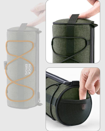 ROCKBROS Bicycle Bag Front Portable Handlebar Pannier 2L Big Capacity Multifunctional Shoulder Bag Reflectice Tube Bike Bag