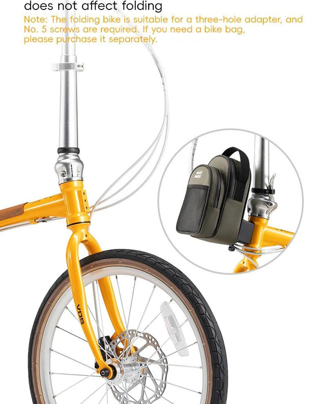 ROCKBROS Lightweight Bike Folding Design 20 inch Bike With Shimano 8-speed Wire-drawn Disc Brake System Adult Folding Bike