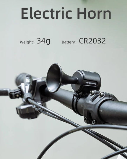 ROCKBROS Bike Bell Electronic Loud Horn ABS 120db Safety Electric Bell IPX4 Speaker Alarm Ring Bicycle Handlebar Warning Bell