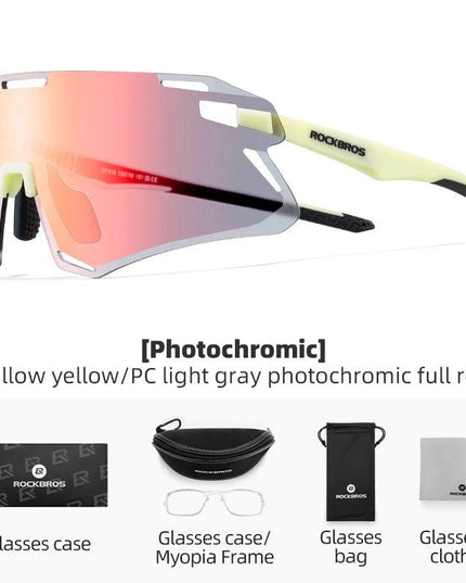 ROCKBROS Cycling Glasses Lightweight Frameless Bike Glasses High-Definition Lenses Road Bicycle Protection Goggles Sport Eyewear