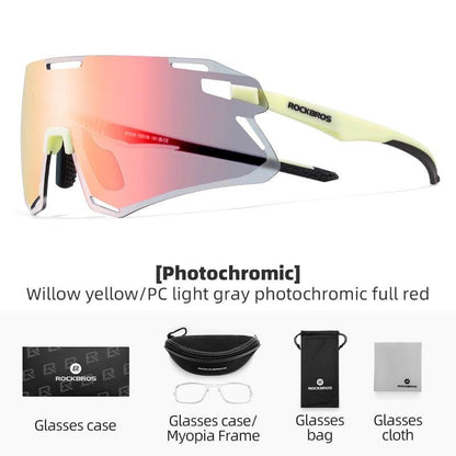 ROCKBROS Cycling Glasses Lightweight Frameless Bike Glasses High-Definition Lenses Road Bicycle Protection Goggles Sport Eyewear