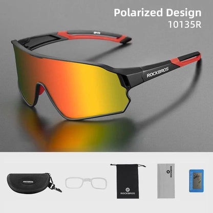 ROCKBROS Bicycle Polarized Glasses UV400 Sport Cycling Glasses Mtb Mountain Bike Eyewear Sunglasses Outdoor Running Goggles