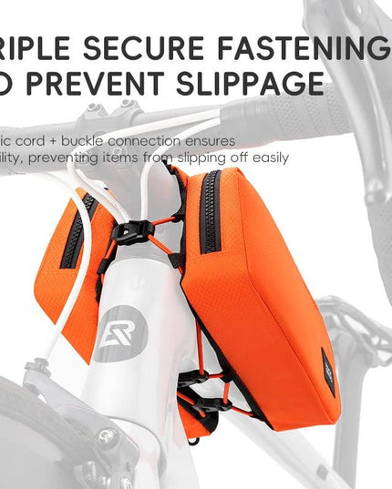 ROCKBROS Bicycle Top Tube Bag 2L Capacity Scratch-Resistant Road Mountain Bike Frame Bag Cycling Tools Bag Stable Elastic Band