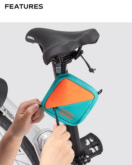 ROCKBROS Bicycle Saddle Bag Shoulder Bag Polyester Bike Tailbag Storage Seat Pouch Bag Outdoor Reflective Crossbody Bags