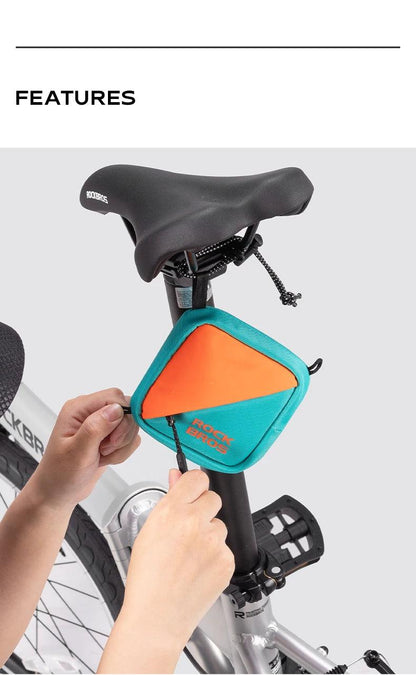 ROCKBROS Bicycle Saddle Bag Shoulder Bag Polyester Bike Tailbag Storage Seat Pouch Bag Outdoor Reflective Crossbody Bags