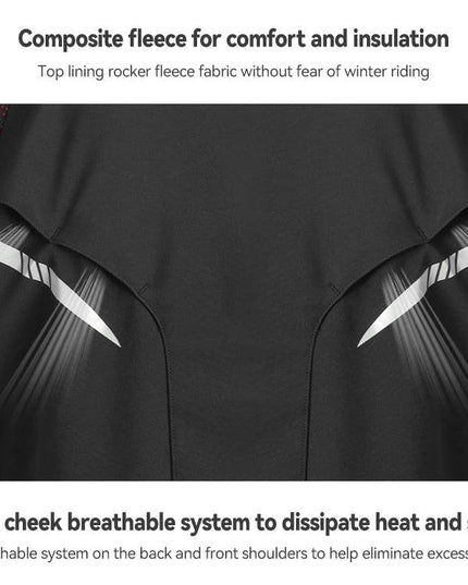 ROCKBROS Cycling Clothing Set Winter Windproof Reflective Cycling Jersey Thermal Fleece Pants Rainproof Set Men Women Sportswear