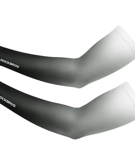 ROCKBROS Arm Sleeves Ice Silk Sports Cycling Arm Sleeves Cover Sun UV Protection Breathable Outdoor Running Fitness Equipment