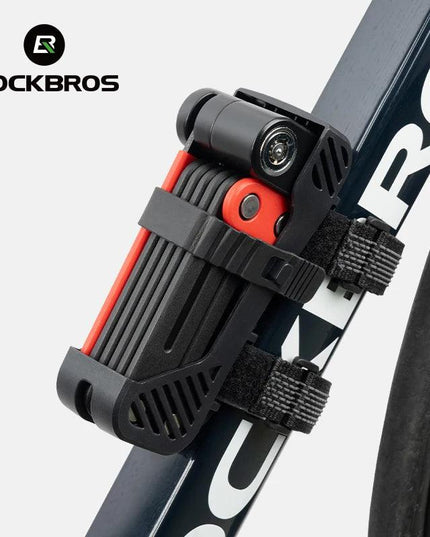 ROCKBROS Bike Foldable Lock Anti-theft Security Chain Cable Padlock 120CM Lengthened Chain Lock MTB Road Portable Cycling Lock