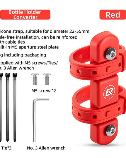 ROCKBROS Bicycle Bottle Cage Mount Adaptor Silicone Gel Universal Kettle Holder Adapter Easy Installation Cycling Equipment