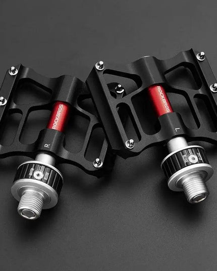 ROCKBROS Bicycle Pedales Mtb Quick Release CNC Rainproof Seal Bearing 8.2cm Widened Non-slip Chrome Molybdenum Bike Road Pedal
