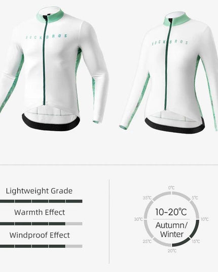 ROCKBROS Autumn Winter Cycling Jacket Fleece Bicycle Clothing for Men Women MTB Road Professional Training Jersey Warm Jacket