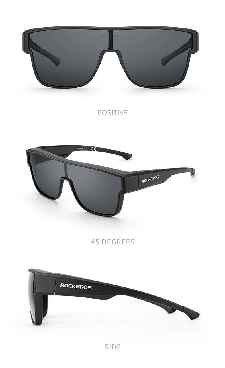 ROCKBROS Polarized Sunglasses Men's Driving Shades Dual-use Lens Camping Hiking Fishing Women UV400 Sports Cycling Eyewear