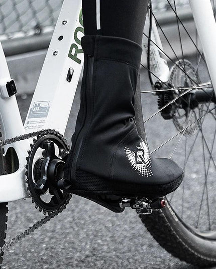 ROCKBROS Winter Cycling Shoe Covers Warm Thermal  Shoes Covers Windproof MTB Road Bike Racing Shoe Covers With YKK Zipper